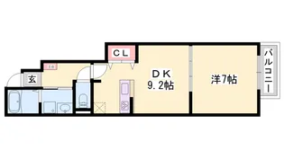 アルカンシエルB【1階】の間取り