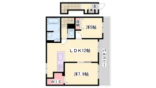 2LDKの間取り画像