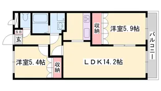 グランドールA【1階】の間取り