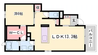 アグレーブルB【1階】の間取り