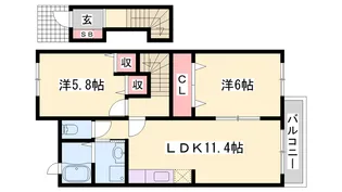 スクエア・センチュリー【2階】の間取り