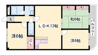 グリーンハイツ中島【2階】の間取り