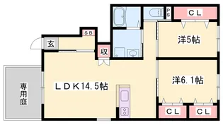 ベルフルール【1階】の間取り