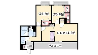 パールコート【0205号室】の間取り