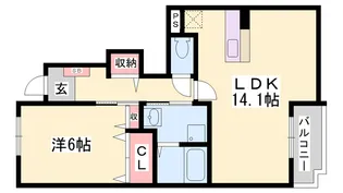 ソレイユ・セタ【1階】の間取り