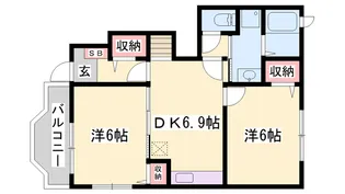 シャン・ド・フルールⅠ【1階】の間取り
