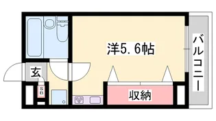 サンパレス21姫路【8階】の間取り