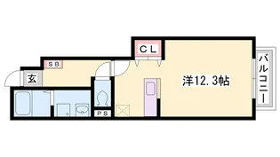 メゾン ド 花水木 弐番館【101号室】の間取り