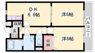 シャルマンビラA【1階】の間取り