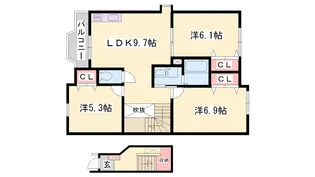 フェリーチェ神田【2階】の間取り