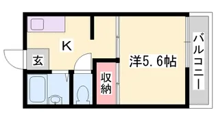 タウニィ新在家C【0203号室】の間取り
