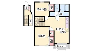 リバーサイド片山【2階】の間取り