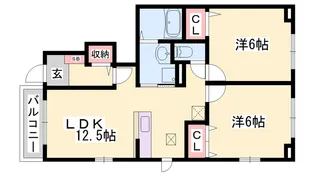アンジュT【1階】の間取り