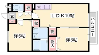 ソレジオ吾妻【2階】の間取り