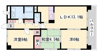 ロイヤルエビス【1階】の間取り