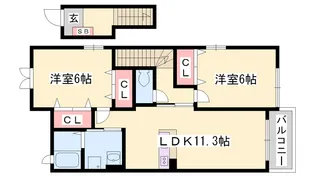メリディオ ミキ【2階】の間取り