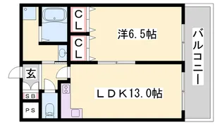メゾン・ド・姫路野里【510号室】の間取り