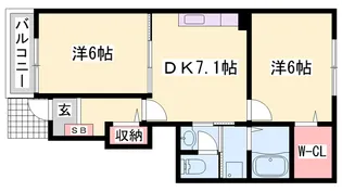 アバンツァート 西島【1階】の間取り