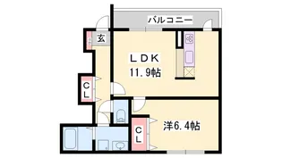 ソレアードⅢ【1階】の間取り