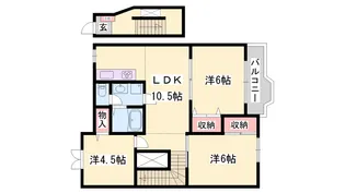 エステート垣内【2階】の間取り