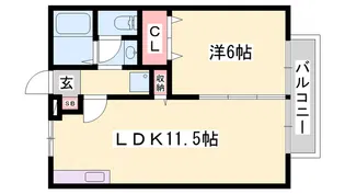 ハイツブランドール【2階】の間取り