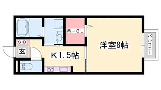 ジェントル阿成【2階】の間取り
