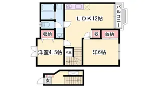 クレストヨコセキ【2階】の間取り