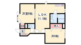 オマージュ壱番館【101号室】の間取り