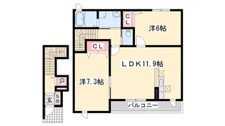 アン・フルール【2階】の間取り