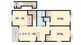 ハイツグレース【2階】の間取り