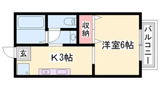 1Kの間取り画像