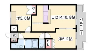 ストークコーポ大津茂【1階】の間取り