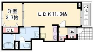 ドミールディオンⅡ【1階】の間取り