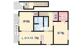 シャルム夢咲【2階】の間取り