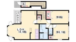 ソレイユ・セタⅡ【2階】の間取り