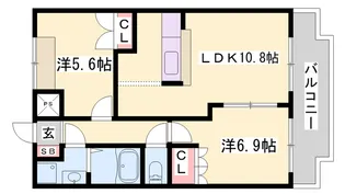 ストークコーポ大津茂【2階】の間取り