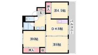 ビレッジハウス堀【2-303号室】の間取り