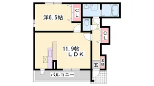 カーサ イリーデ【1階】の間取り