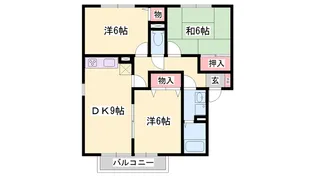 ヴィラウィッシュ【2階】の間取り