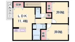 グランドゥール飾東【202号室】の間取り