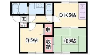 パセオ亀山【1階】の間取り