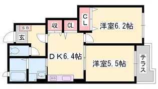 メリディオ ミキ【1階】の間取り