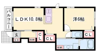 パーリービュー【1階】の間取り