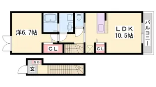エクセラン則直Ⅳ【2階】の間取り