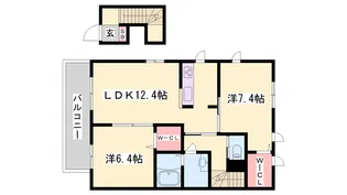 シャーメゾン宝殿【2階】の間取り