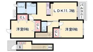 ブリランテ ウノ【2階】の間取り