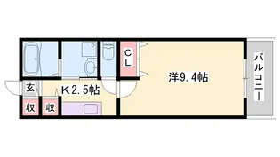 プラシード三宅【1階】の間取り
