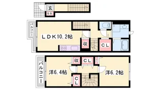 ココアガーデン【2階】の間取り
