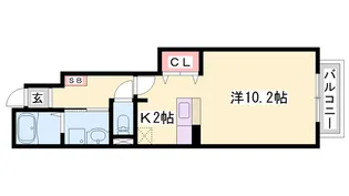 エスターブレC【1階】の間取り