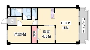 ヌーベルメゾン清水【502号室】の間取り